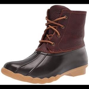SPERRY Saltwater Duck Boots Leather Rubber 10